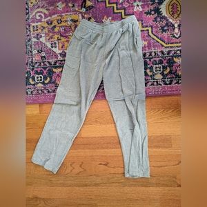 Tagless Tapered Soft Mid Weight Cotton Gray Sweatpants Men's Unisex size L